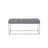     Atkin Modern Upholstered Bench – Distressed PU Leather Seat with Chrome Base, Entryway, Bedroom, or Lounge Accent Seating-1855478865-1831398920