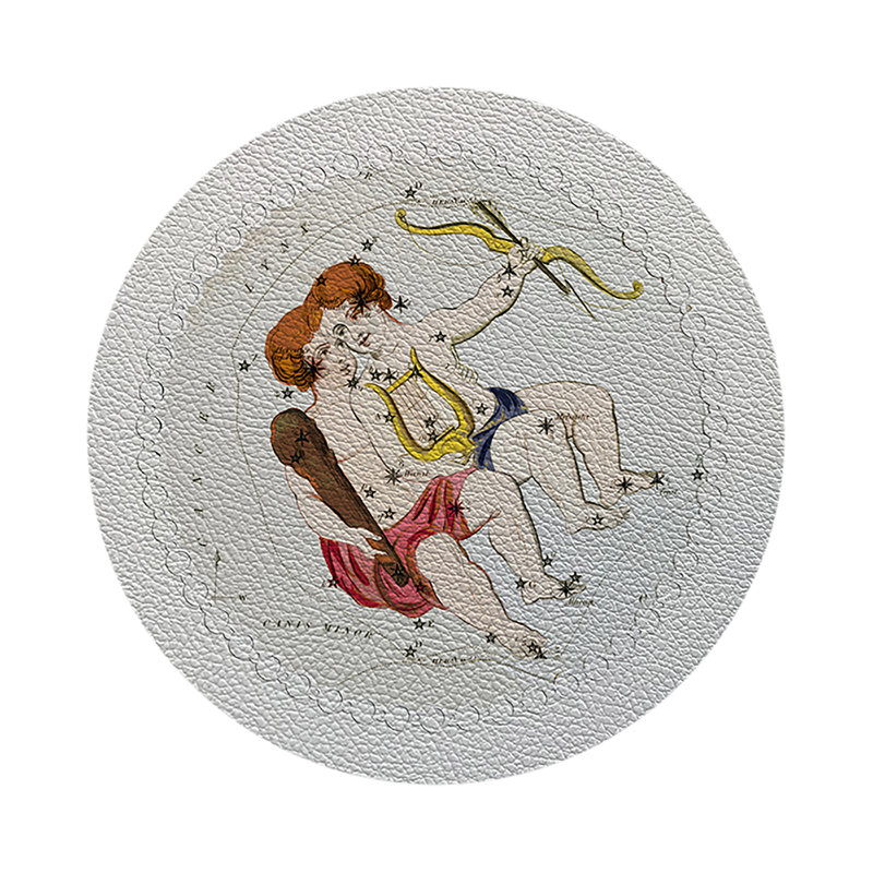 Napperon Zodiac Gemini, Blanc