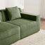 Canapé modulaire modulaire en L à 4 places sans os, canapé modulaire Cloud avec assise profonde, canapé modulaire moderne à 4 places avec coussins décoratifs et 1 repose-pieds mobile, tissu velours côtelé vert