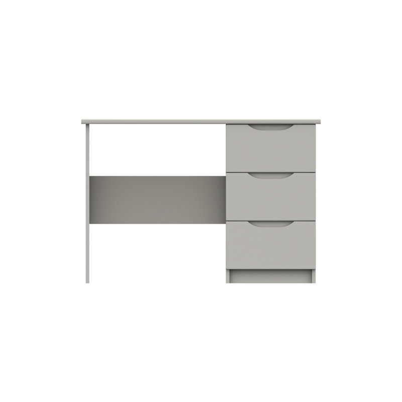 Alianys Writing Desk, Light Grey Gloss
