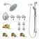 Exacttemp Thermostatic Volume Control Complete Shower System with Rough-in Valve