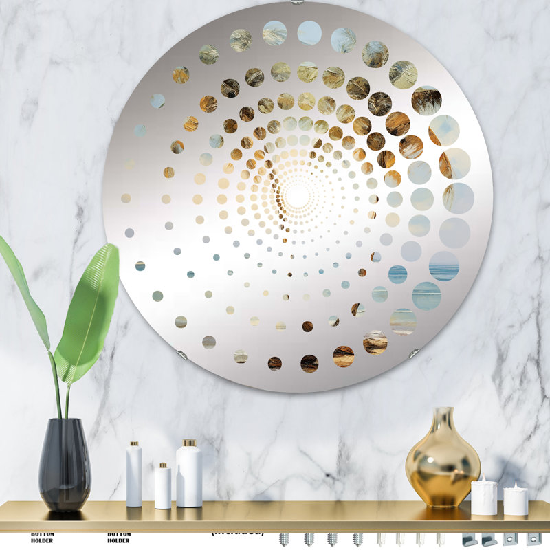 Miroir d'appoint Bronze Beach, 31,4 po x 31,4 po