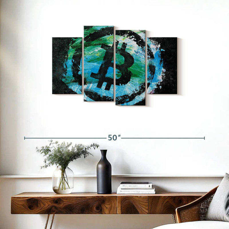 Kerner Bitcoin Logo X, 22" H x 36" W