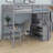 Loft Bed With Built-In L-Shaped Desk,Storage Shelves And Attached Storage Staircase-1665546787