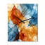 Horloge murale rétro avec motif de feuilles bleues et rétro-99637267