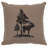 Wooded River Image Pillow - Moose Tree - Cotton Brick-4347011