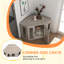 Dog Crate Furniture for Medium Dogs with Cushion Door - Walnut Brown