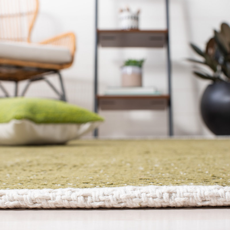 Bryent Flat Weave Cotton Geometric Rug, Rectangle 4' x 6'
