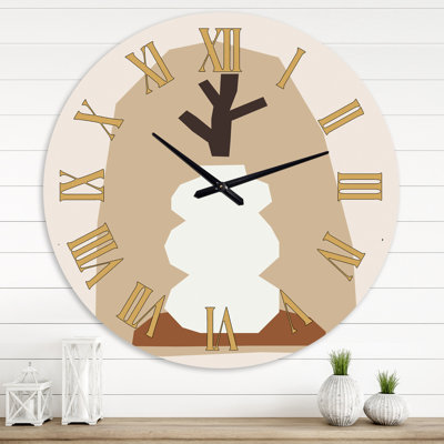 Minimal élémentaire organique et géométrique compostions XX XXX - horloge murale moderne