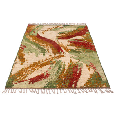 Tapis unique en laine nouvel âge 5 pi 5 po x 7 pi 10 po Celado