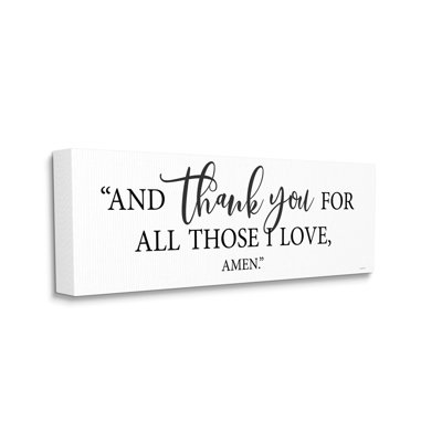 Thank You For Those I Love Spiritual Phrase by Lettered And Lined - Graphic Art