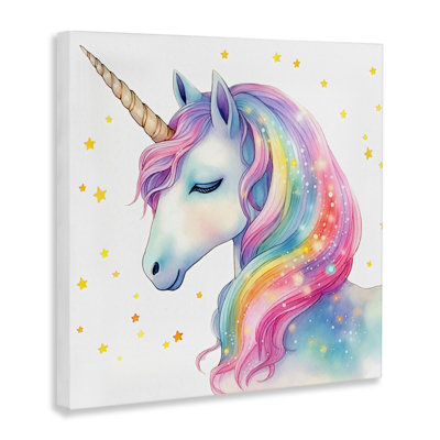 Enchanted Rainbow Mane Unicorn Canvas, design by Creative Studio