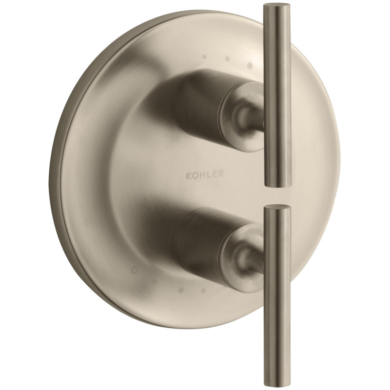 Purist Stacked Valve Trim with Lever Handles, Vibrant Brushed Bronze