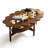 Vintage Oval Two-Tier Solid Wood Coffee Table