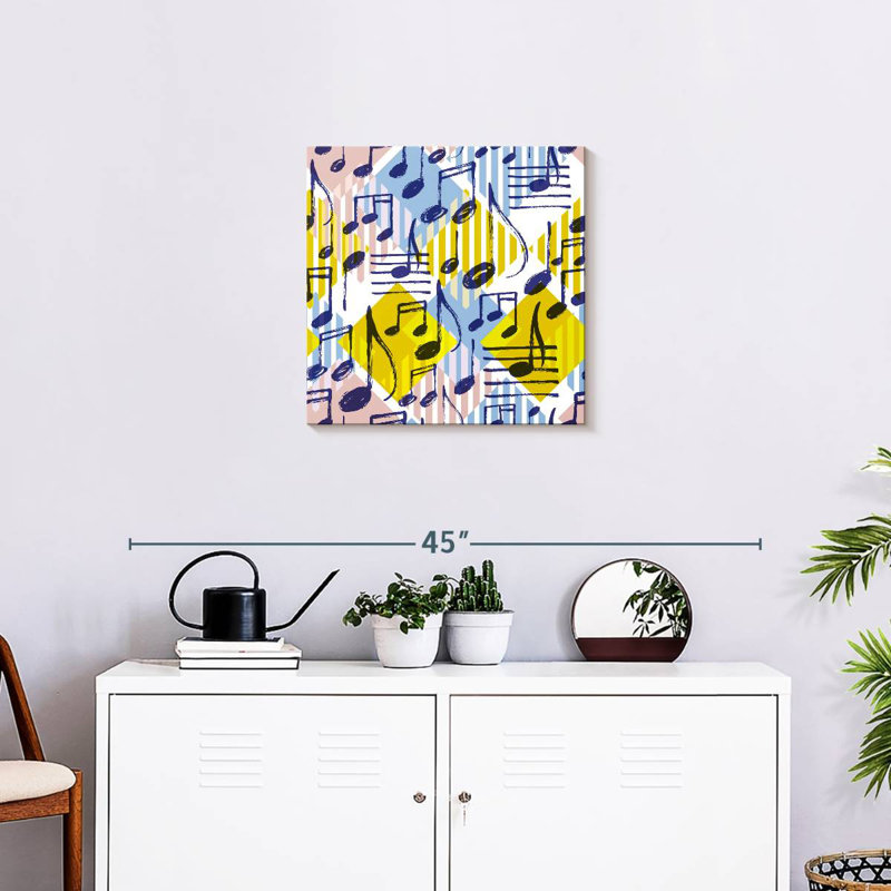 Abarca Geometric Musical Notes, 20" H x 20" W