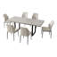 Ensemble de salle à manger Modern Kitchen, table de salle à manger extensible avec chaises (1 table 6 tables)-160603499-194141208