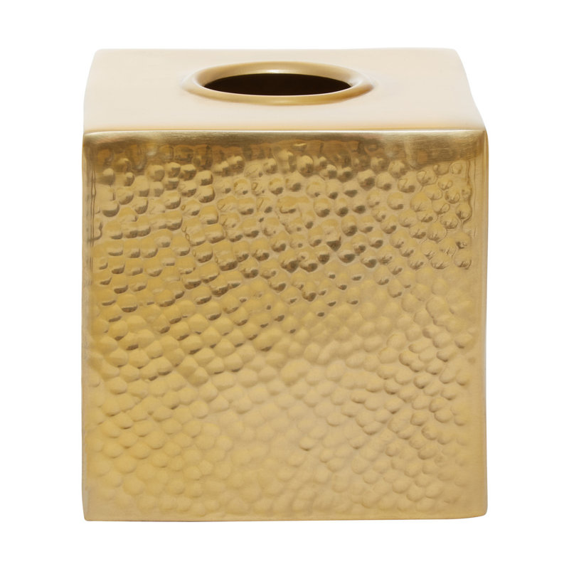 Strout Tissue Box Cover, Gold