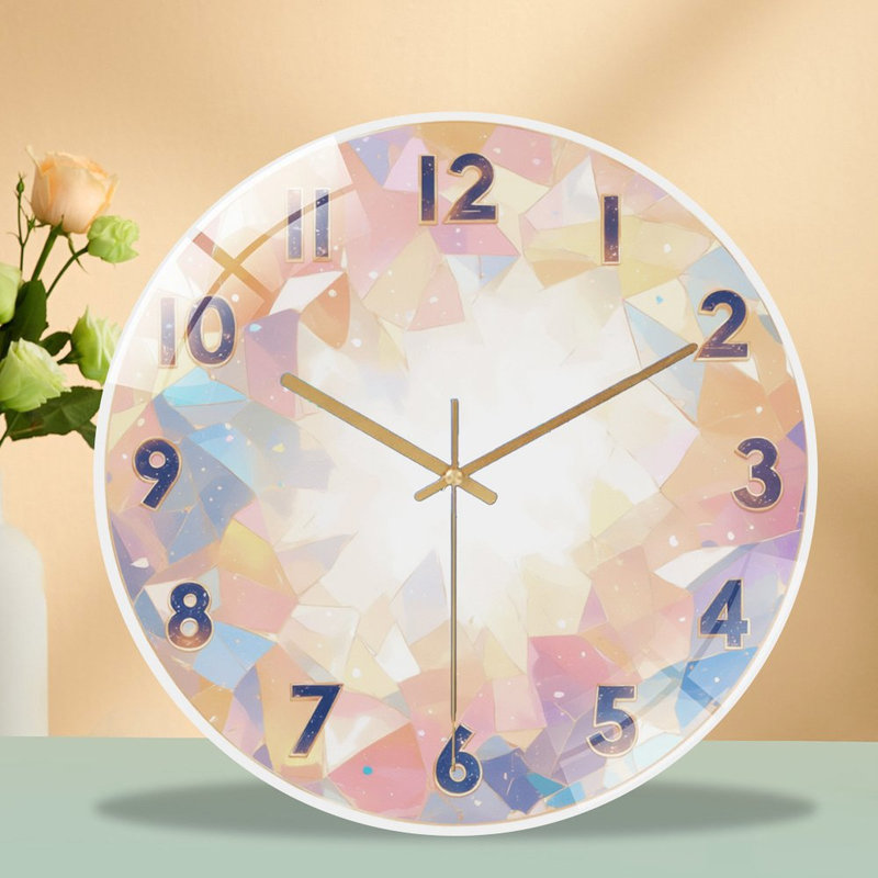 Horloge murale en cristal 12 po