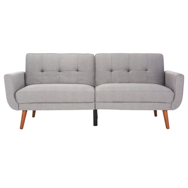 Futton Twin 82.3'' Upholstered Convertible Sofa, Grey, Linen