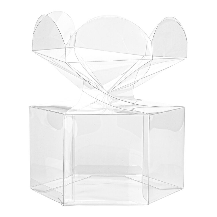 Restaurantware Sweet Vision 1.5 In Wedding Favor Boxes, 100 Cube  Transparent C&y Boxes - For Weddings, Baby Showers, & Birthday Parties,  Packages