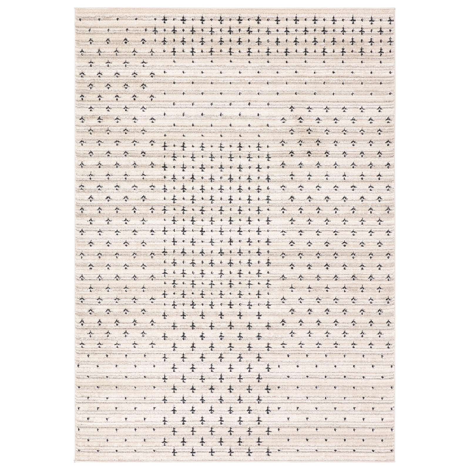 Loehrke Tan Taupe Tribal Rug, Rectangle 9'6" x 13'6"