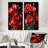Cascading Reds Dynamic Poppy Scene I - Poppies Canvas Art Print Set Of 2-102578638-102578635