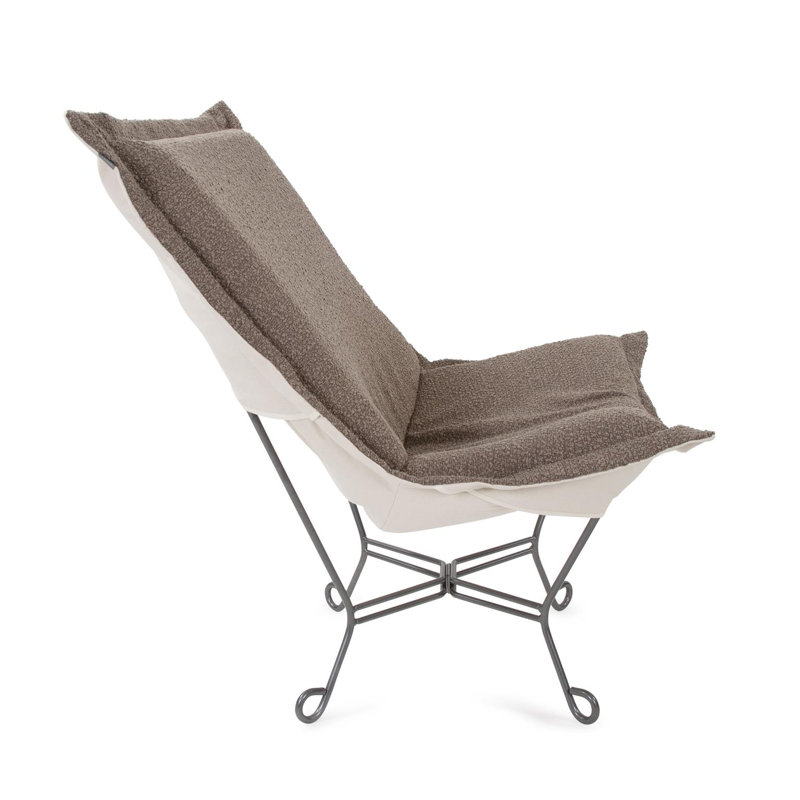 Fauteuil gonflable Scroll Puff Titanium - Chocolat Barbet/Naturel, Chocolat