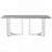Grey Faux Marble Rectangular Dining Table with Double Pedestal (72")