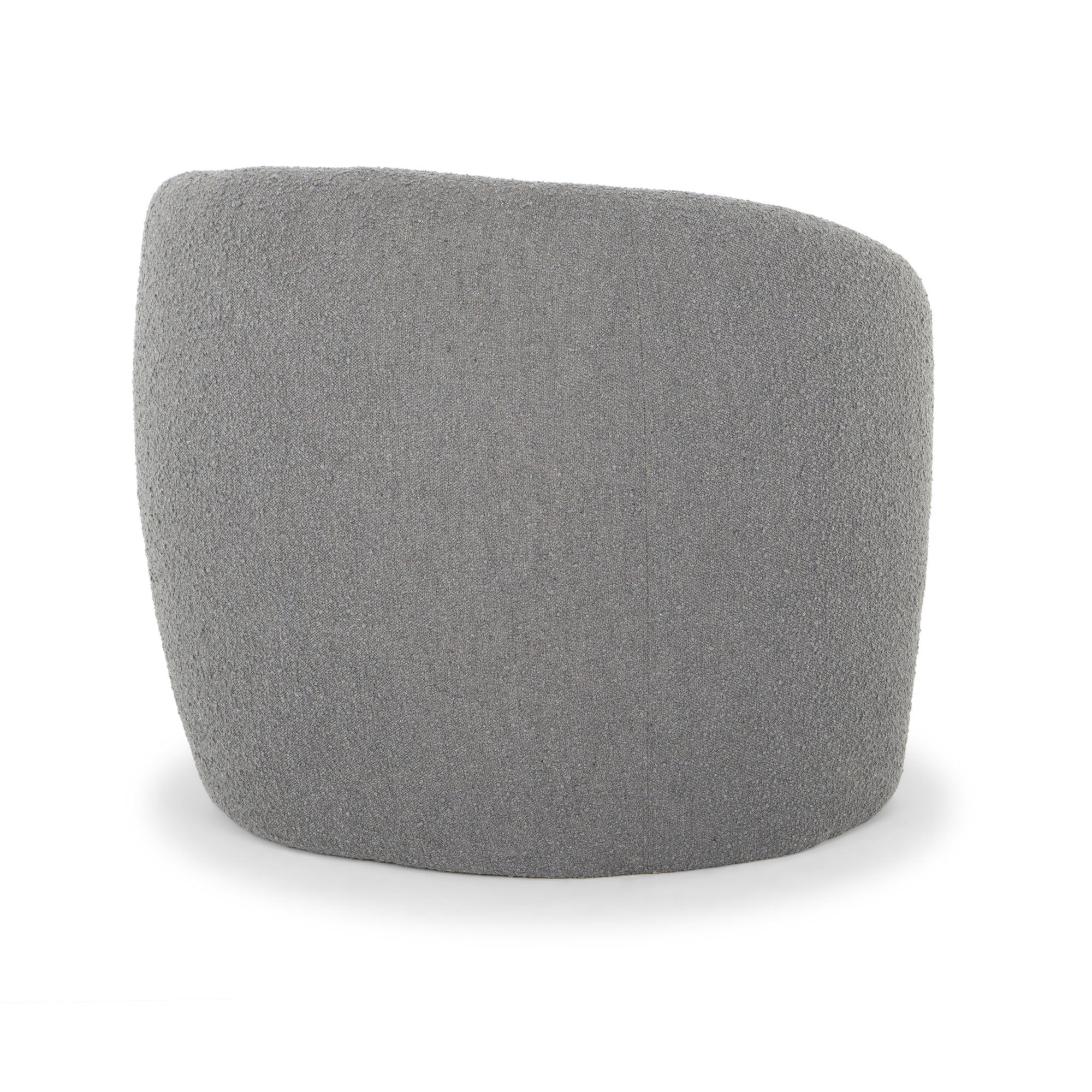 Yancy Upholstered Barrel Chair, Charcoal