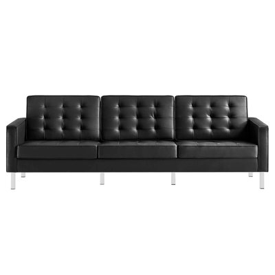 Canapé en cuir capitonné Loft par Modway