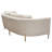 Lane Sofa In Light Cream Fabric With Gold Metal Legs