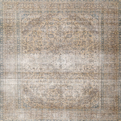Tapis traditionnel rose clair / gris Sibyll
