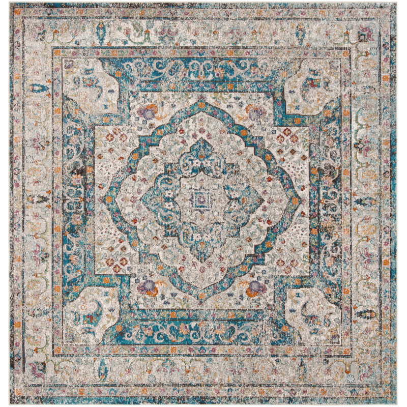 Bruckmann Performance Oriental Rug, Square 6'5"