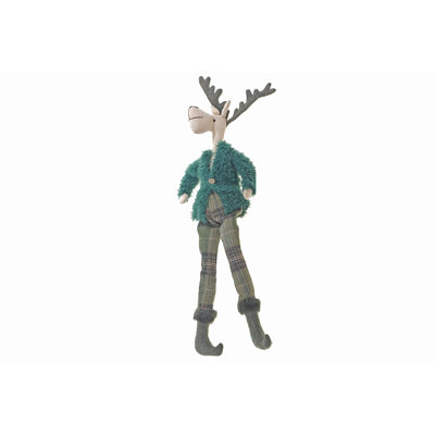 Veste verte peluche renne