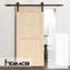 Porte de grange non finie en bois de pin massif Double X Design-88500051
