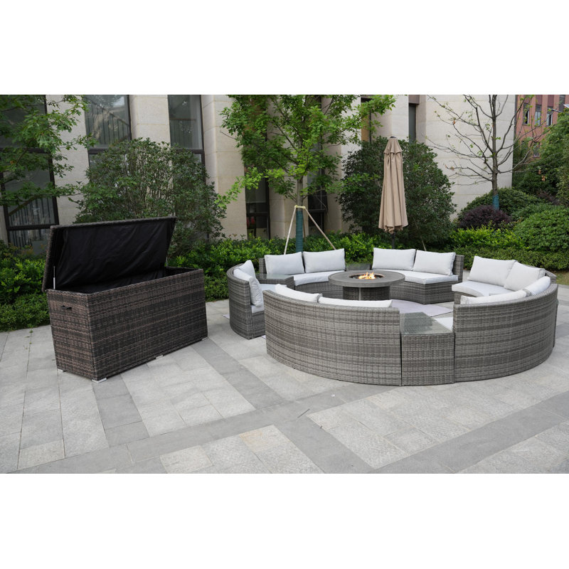 Areefa 12 - Person Patio Conversation Set with Cushions