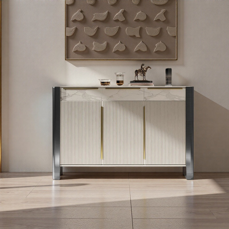 Earley, 43.3" H x 47.24" W x 13.78" D, Cream/Grayish White/Black