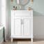 Meuble-lavabo autoportant 24 po avec lavabo en céramique et 2 portes à fermeture en douceur 24 po-677366183