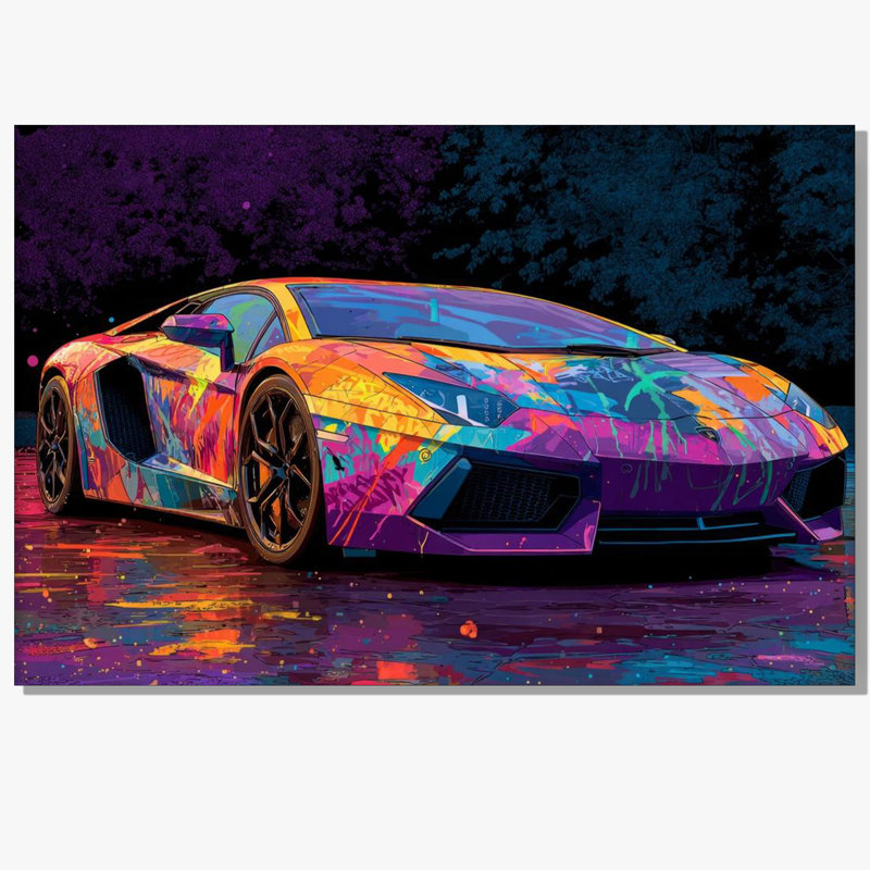 Affiche Graffiti Lamborghini, 20 x 30 pouces