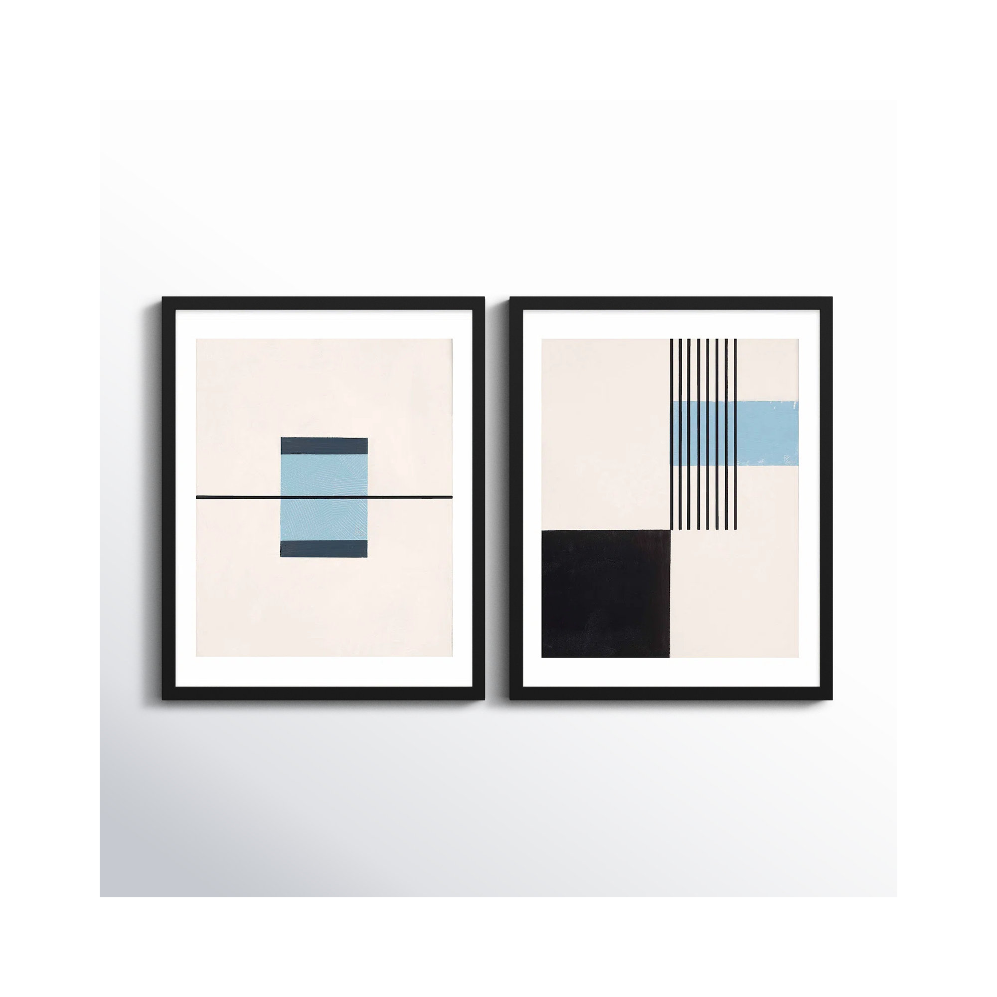 Black And Blue by Robert Kamnatnik, 38" H x 30" W x 1.25" D, Black
