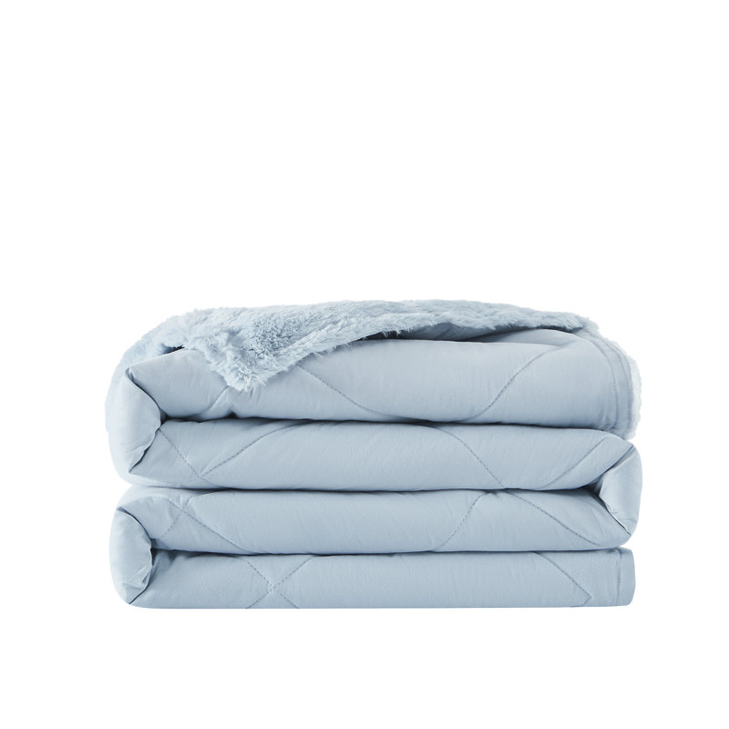 Cloud Top Primaloft Plush Blankets & Throws By DOWNLITE, Queen, Blue