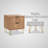 20 Fluted Nightstand | Modern Glam 2-Drawer Bedroom Storage | Gift Idea-355293143-355293140