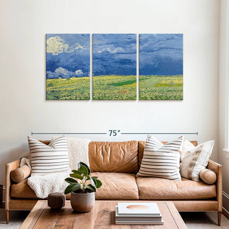 Alvord Wheatfields Under Thunderclouds, 30" H x 62" W