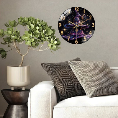 Horloge murale en verre Witch Hat