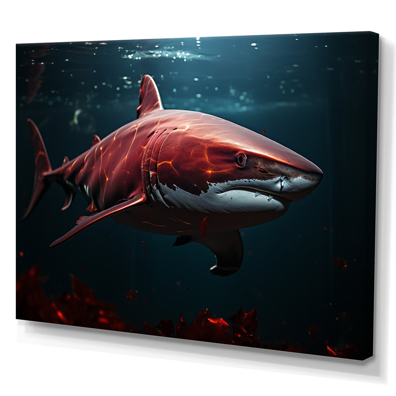 " Oceans Red Ghost Shark Photography ", Wrapped Canvas, 24" H x 32" W x 1" D