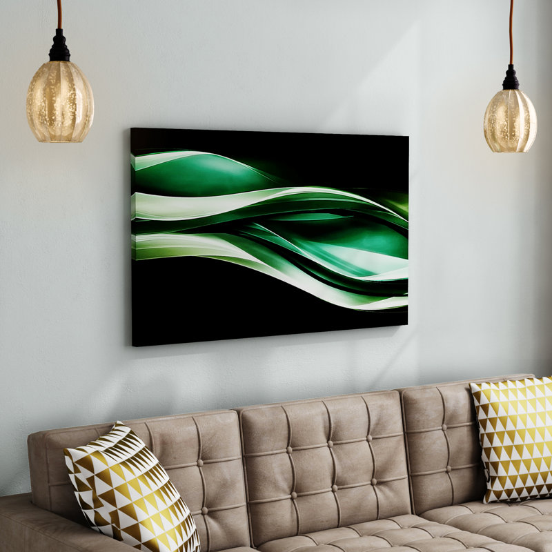 « scintillant green pattern », impression sur toile, H 20 po x l 20 po x P 1 po