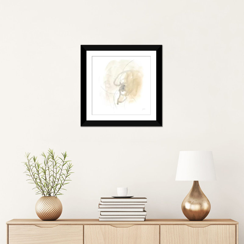 " Infinite Variable I " by June Erica Vess, 16" H x 16" W x 1" D, Black Framed Fine Art Paper, White
