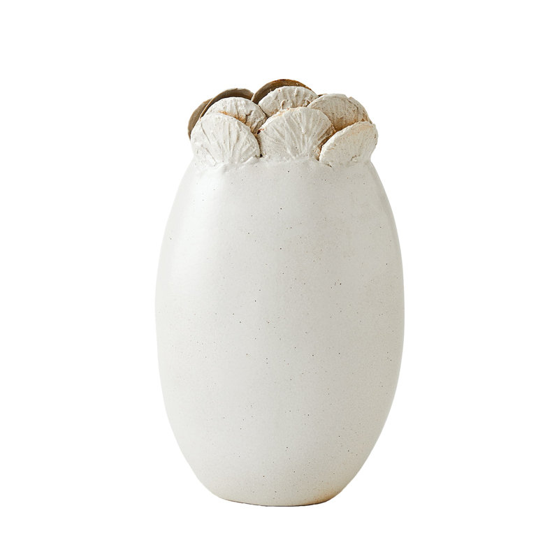 Vase Sand Dollar, Blanc