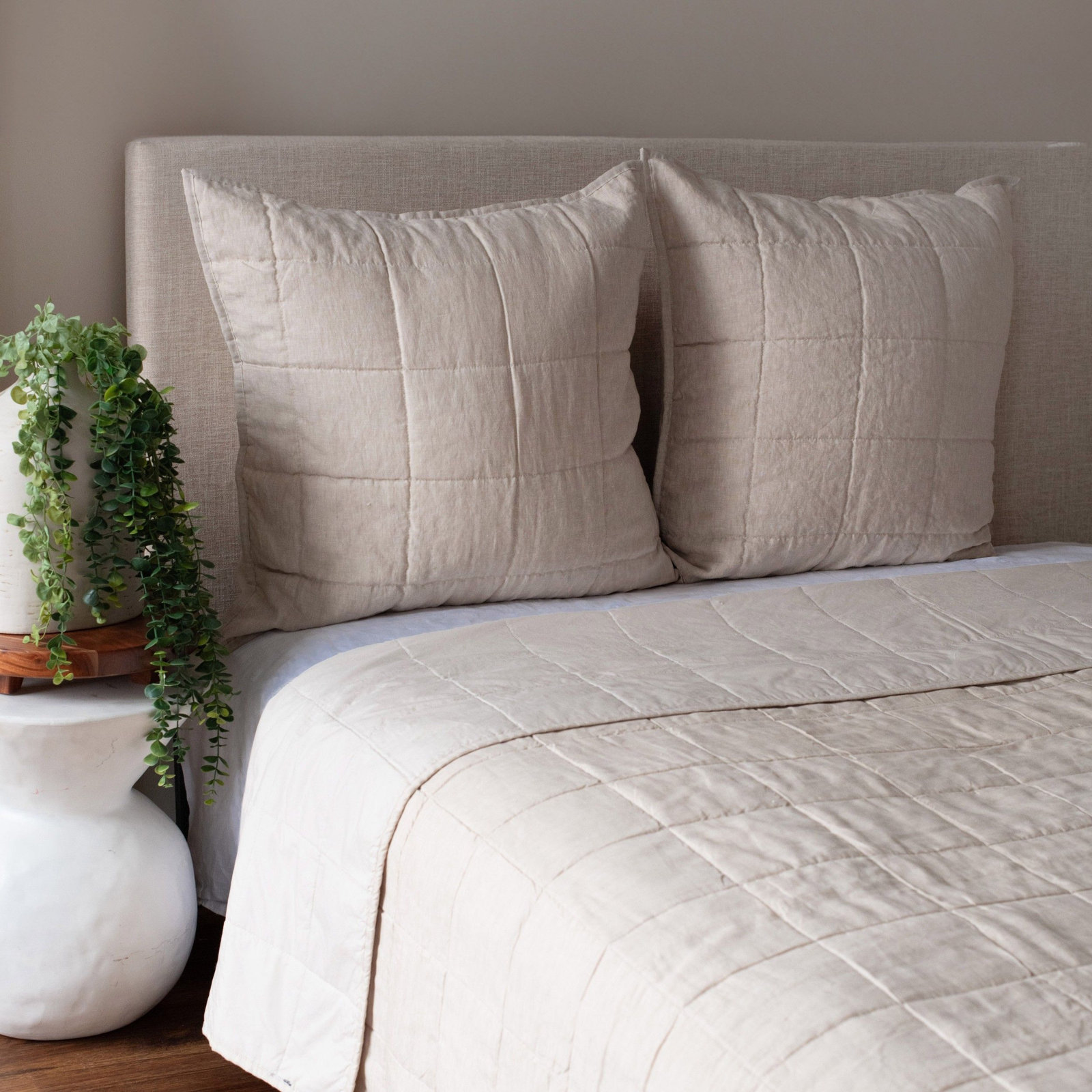 26" x 26" Linen Pillow Cover, Putty Heather