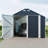 12×20 FT Outdoor Storage Shed Metal Garage Shed For Car, Bike,  - Backyard Tool House Building 2 Doors And 4 Vents